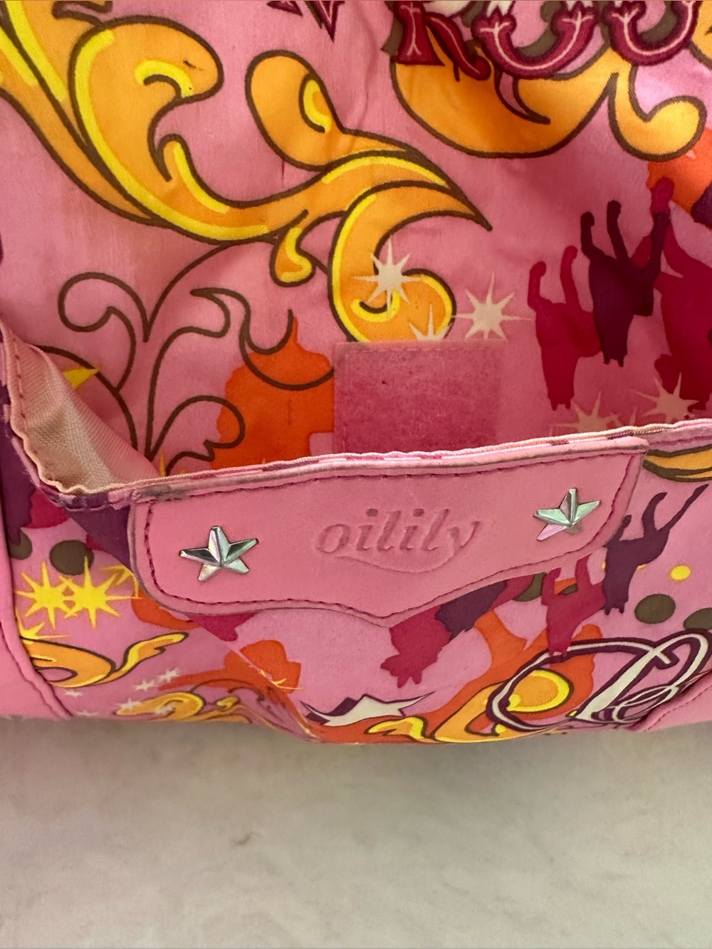 Oilily Pink Multicolor Patterned duffle bad - Picture 7 of 16